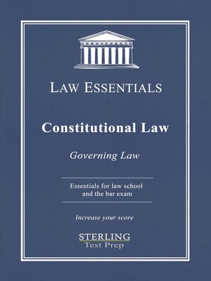 cover image of Constitutional Law, Law Essentials